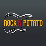 Rock N' Potato logo, a guitar silhouette behind the wordmark